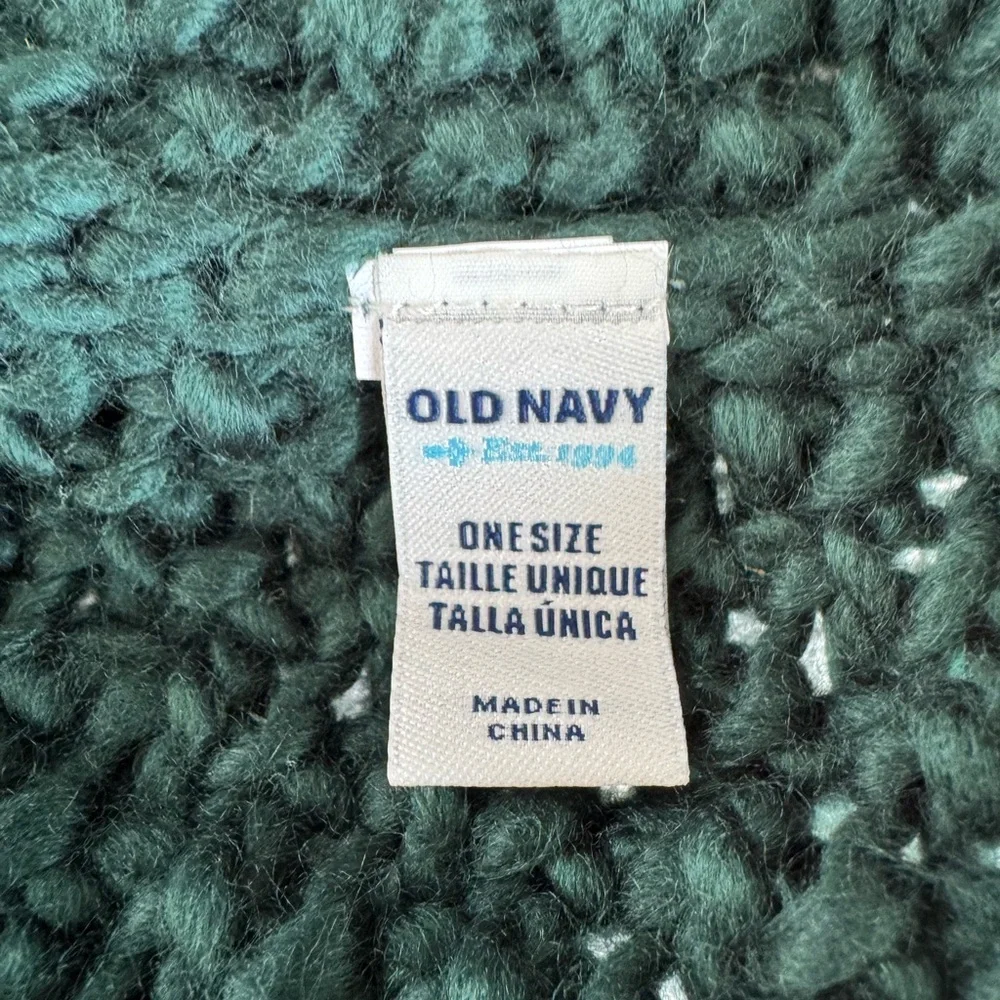 Old Navy Dark Forest Green Chunky Knit Infinity Scarf